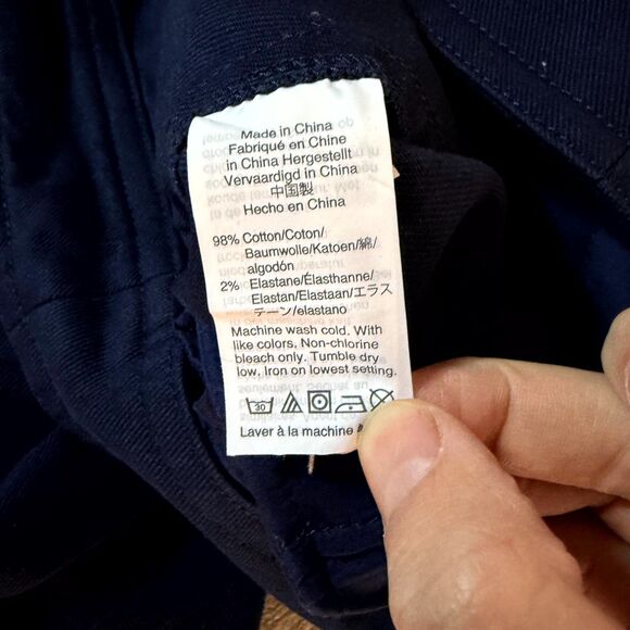 J. Crew Navy‎ Distressed Flare Bottom Pants Womens Size 10P - Picture 7 of 10